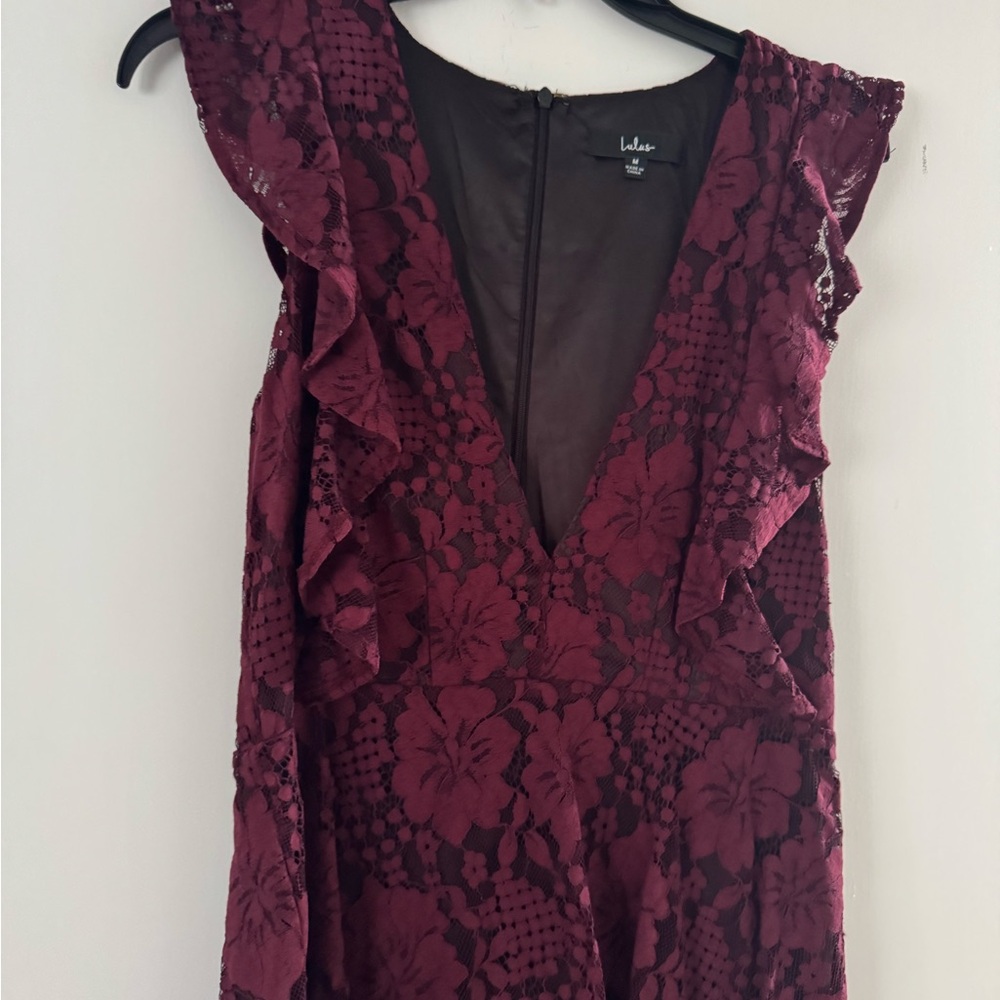 Lulu's Deep Wine Lace Dress